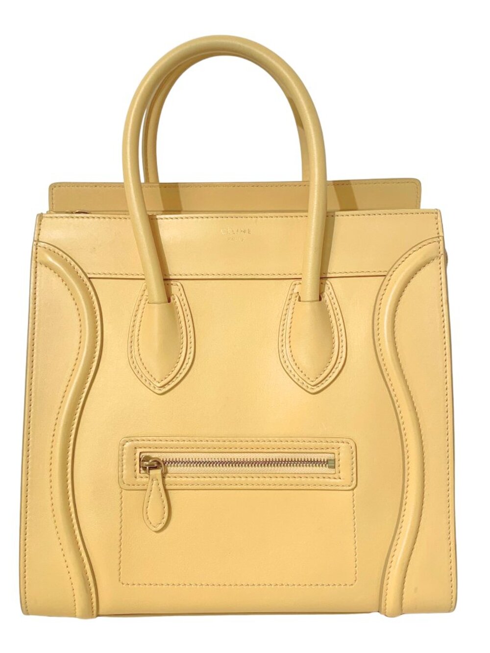 Celine Smooth Calfskin Mini Luggage Citron